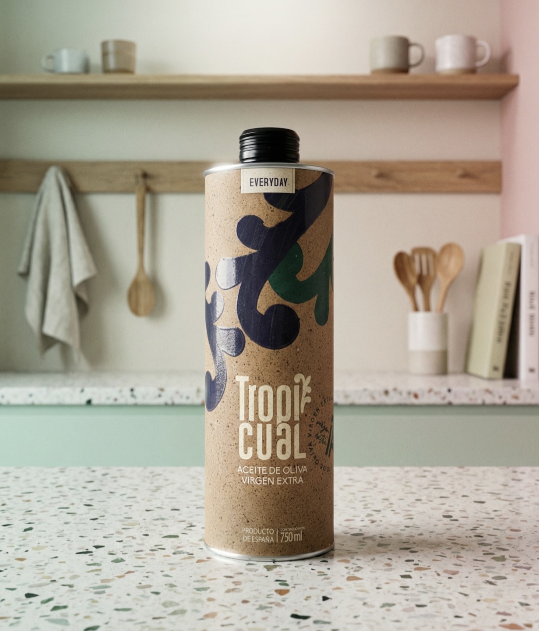 Tropicual EVERYDAY extra virgin olive oil — 750 ml tin, Picual, Sierra de Cazorla, Hinojares